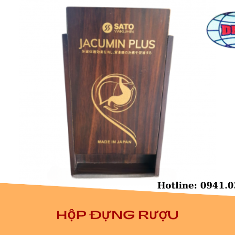 hộp rượu gỗ 1 chai nắp trượt 02